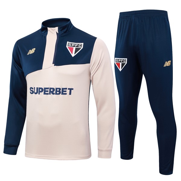 Sudadera De Training Sao Paulo 2024-2025 Amarillo Azul 3